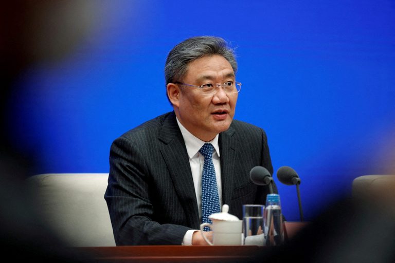 Wang Wentao, China's commerce minister, held talks with Khalid Al Falih on Sunday