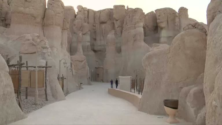 In the mountains of Jabal Al-Qarah in northeast Saudi Arabia is a network of ancient caves and winding passageways that authorities hope will attract tourists.