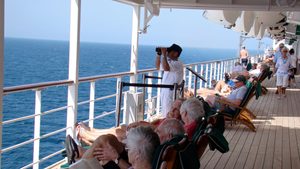 Queen Mary 2 cruise ship southern Red Sea