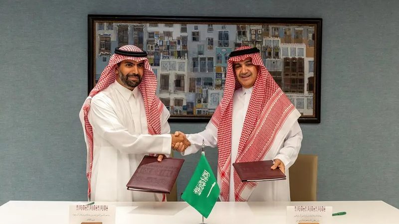 MBC Group chairman Waleed bin Ibrahim Al Ibrahim (right) at the signing of an MoU with the Saudi Film Commission. MBC's share price suggests a market capitalisation of $2.2bn