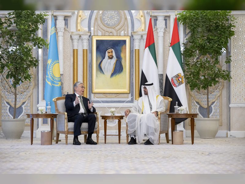 Sheikh Mohamed bin Zayed Al Nahyan and Kassym-Jomart Tokayev, president of the Republic of Kazakhstan met earlier this year to discuss cooperation