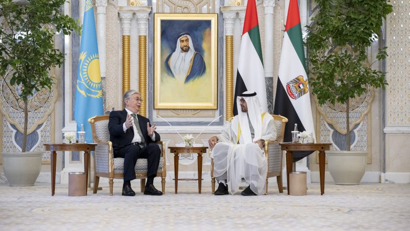 Sheikh Mohamed bin Zayed Al Nahyan and Kassym-Jomart Tokayev, president of the Republic of Kazakhstan met earlier this year to discuss cooperation