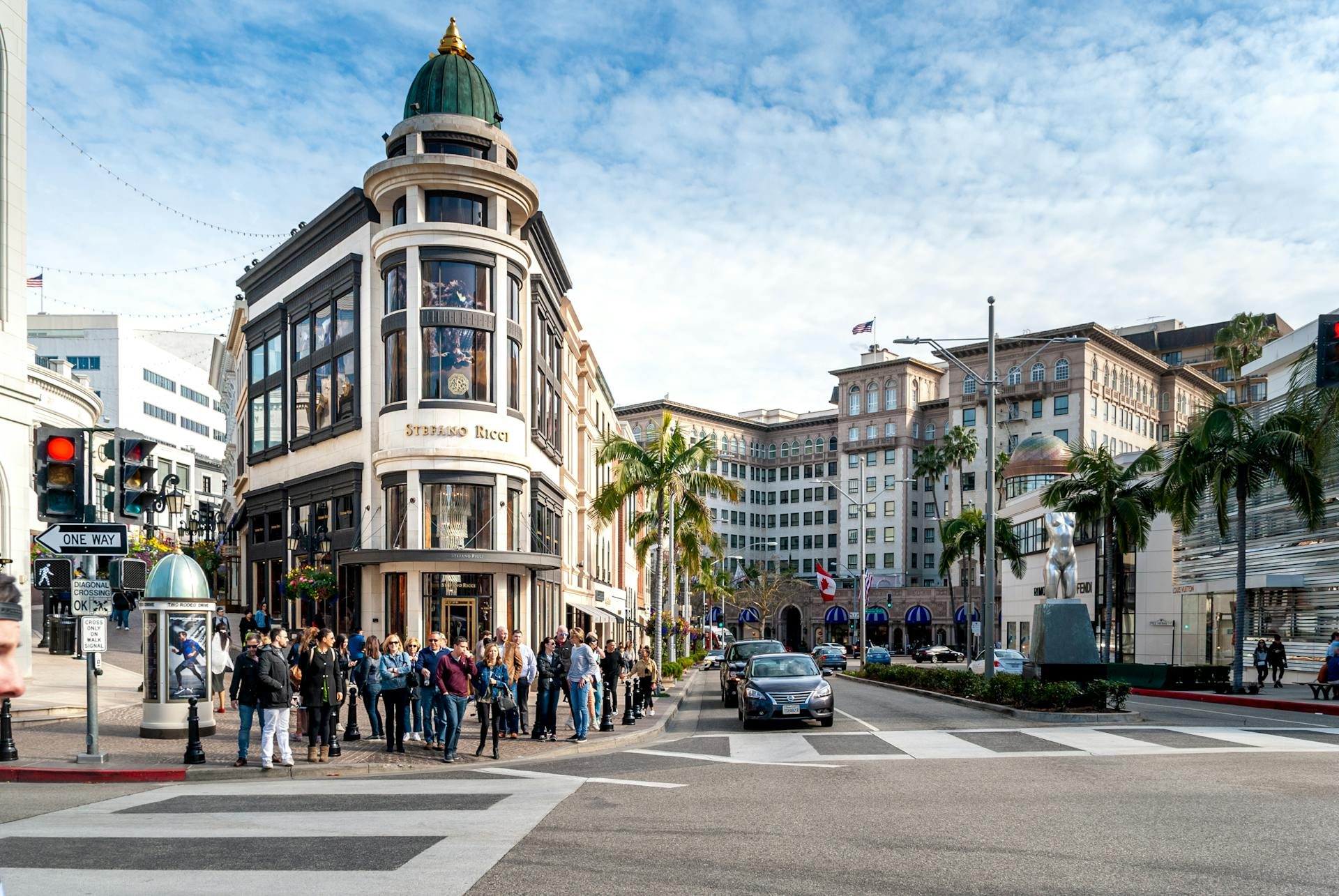 Shoppers in Beverly Hills. Development head Jerry Inzerillo plans to create Riyadh's own version of the high-end district in Diriyah