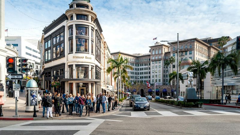 Shoppers in Beverly Hills. Development head Jerry Inzerillo plans to create Riyadh's own version of the high-end district in Diriyah