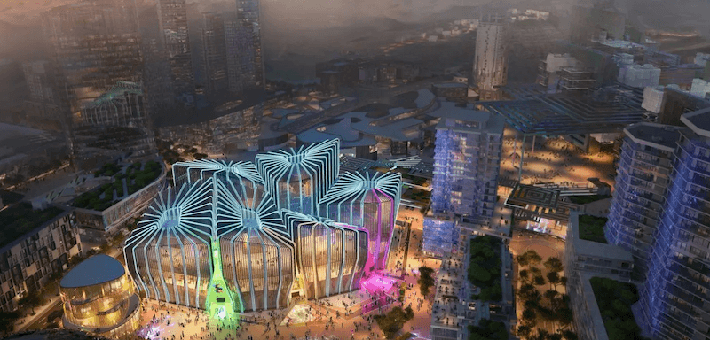 A rendering of the gaming district in Qiddiya, which will cover more than 500,000 sq m