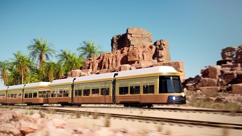 Twenty battery-powered trams will serve AlUla's five historical districts