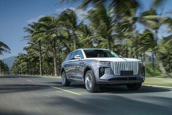 Car, Transportation, Vehicle Electric vehicles by Chinese manufacturers, such as Hongqi's E-HS9, are growing in popularity