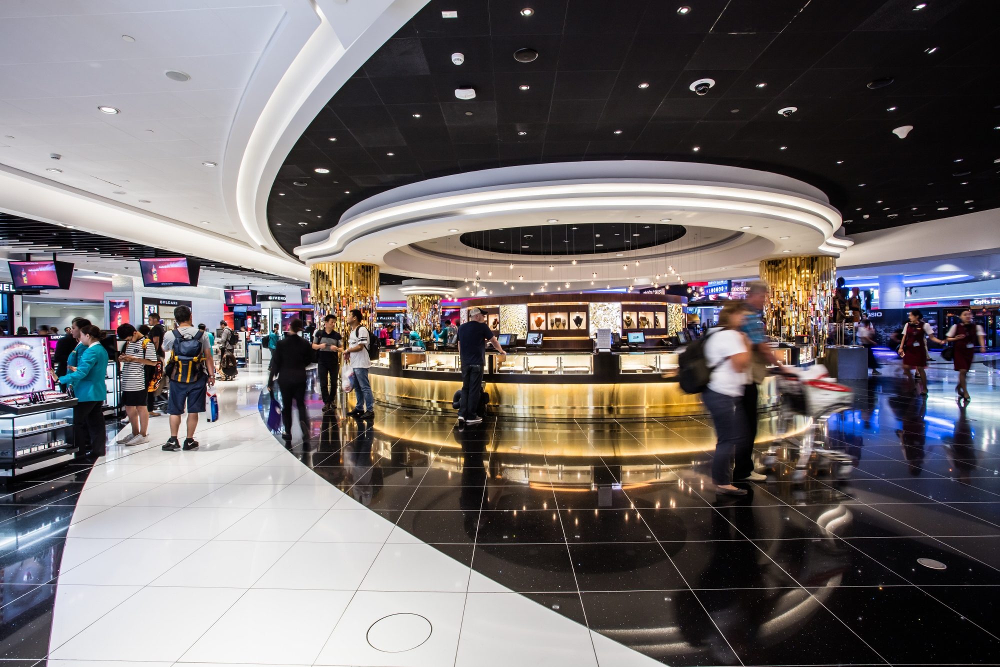 Duty free shopping at Dubai Airport. Perfume accounted for 17% of sales