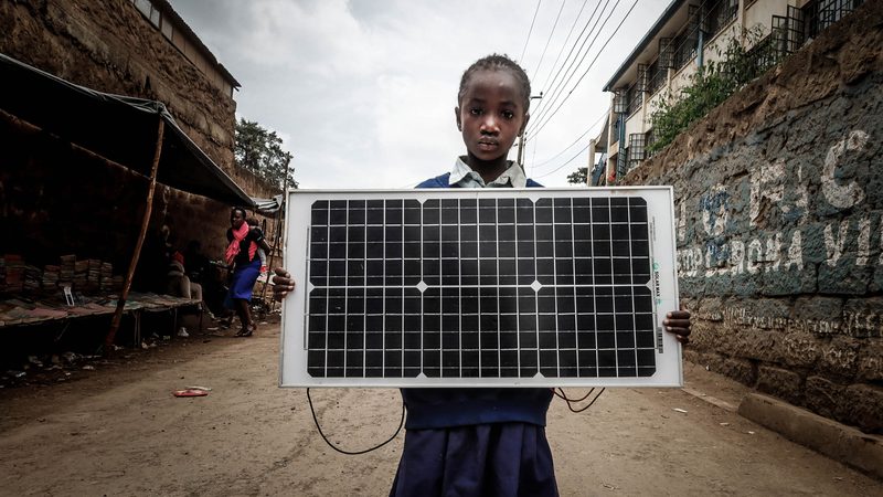 girl solar panel Kenya Dubai East Africa