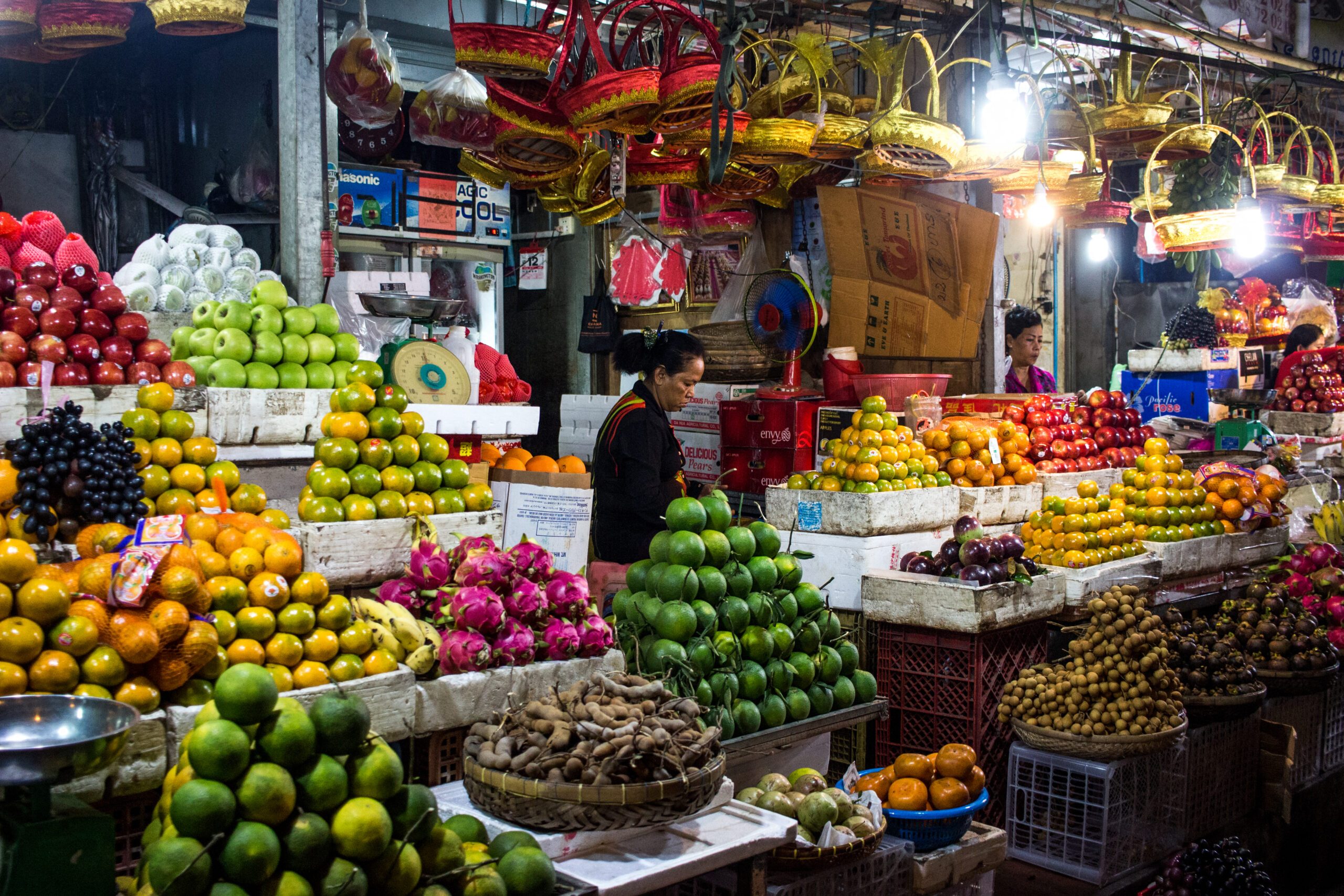 A fruit market in Phnom Penh. Cambodia hopes the Cepa will increase its fruit exports to the UAE