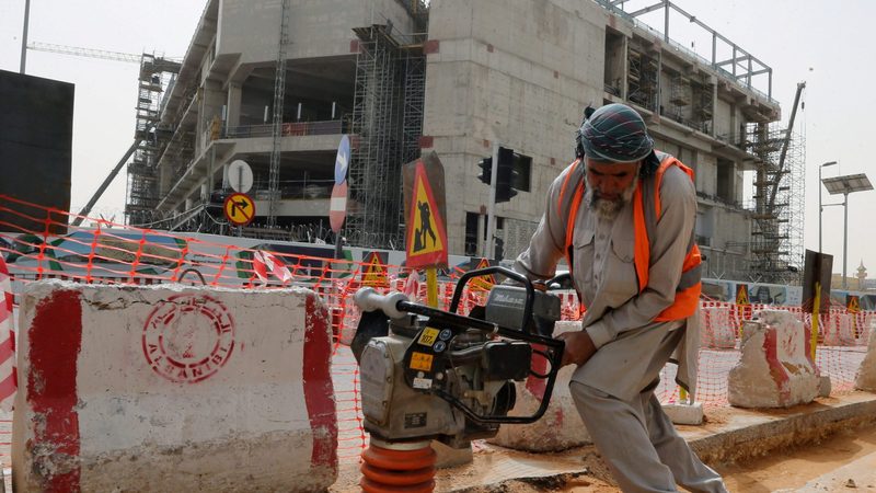 A worker on a construction site in Riyadh. Foreign companies with offices in Saudi Arabia have adapted to supply chain disruptions