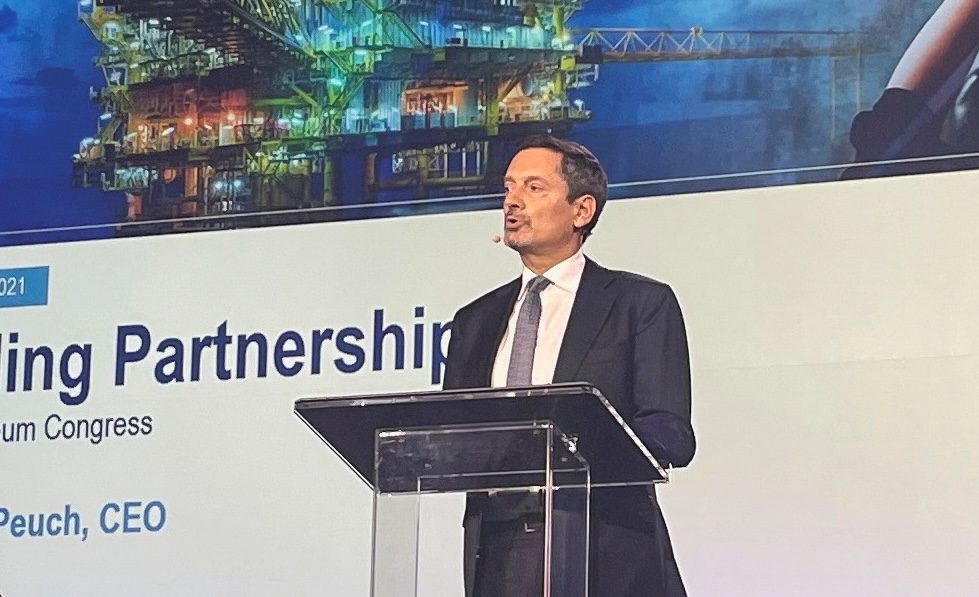 SLB CEO Olivier Le Peuch. The company said it is forming partnerships in the geothermal energy field with government agencies in the Middle East