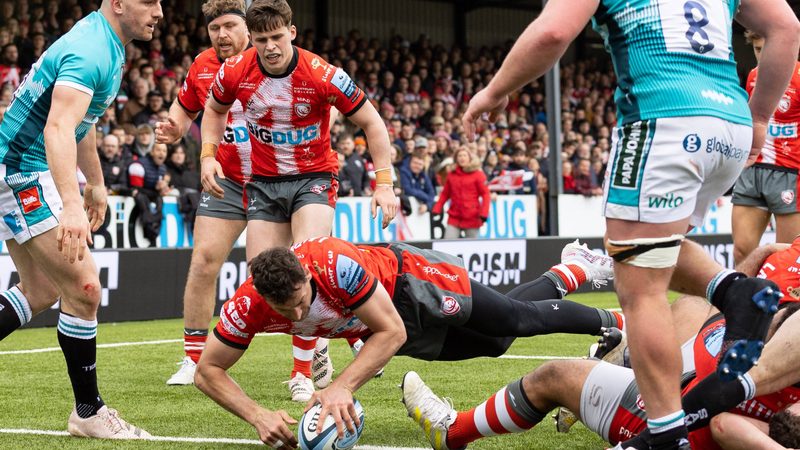 Gloucester score against Leicester Tigers during a Gallagher Premiership match. PIF is said to be interested in buying a stake in both teams
