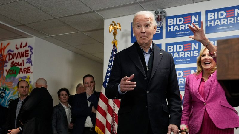 President Joe Biden and first lady Jill Biden open a campaign office in Delaware. Analysts have warned that Russia will try to take advantage of the LNG plan