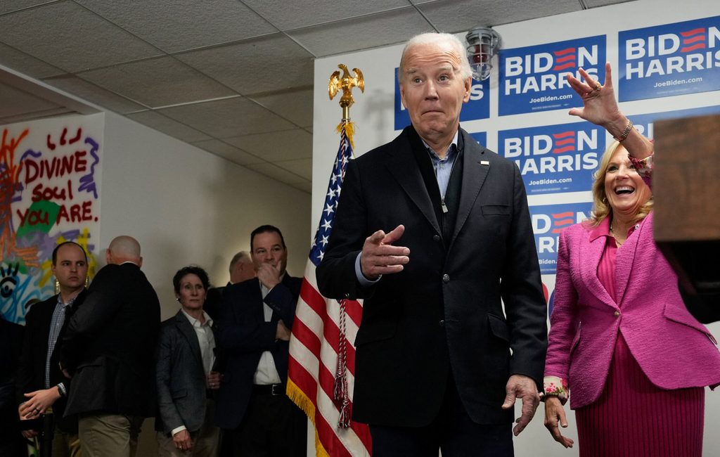 President Joe Biden and first lady Jill Biden open a campaign office in Delaware. Analysts have warned that Russia will try to take advantage of the LNG plan