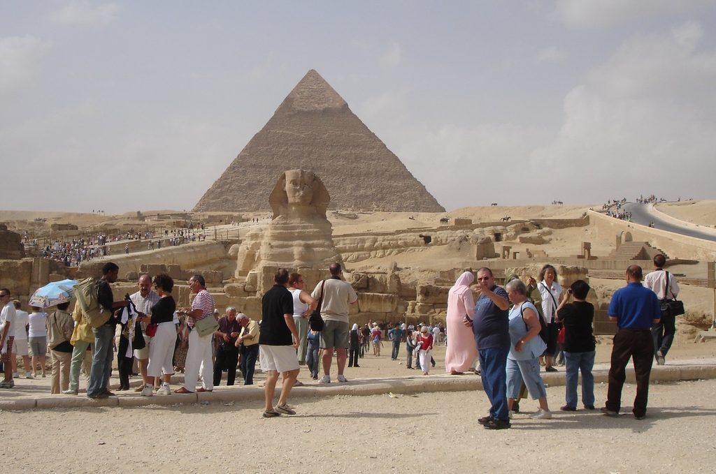 Tourists at Giza, Egypt. The government is targeting annual revenue of $11.5bn in medical tourism revenues alone