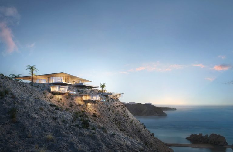 Architecture, Building, Outdoors
The Aida project, a joint venture with Oman Tourism Development Company, will include Trump-branded villas, a resort, and a golf course