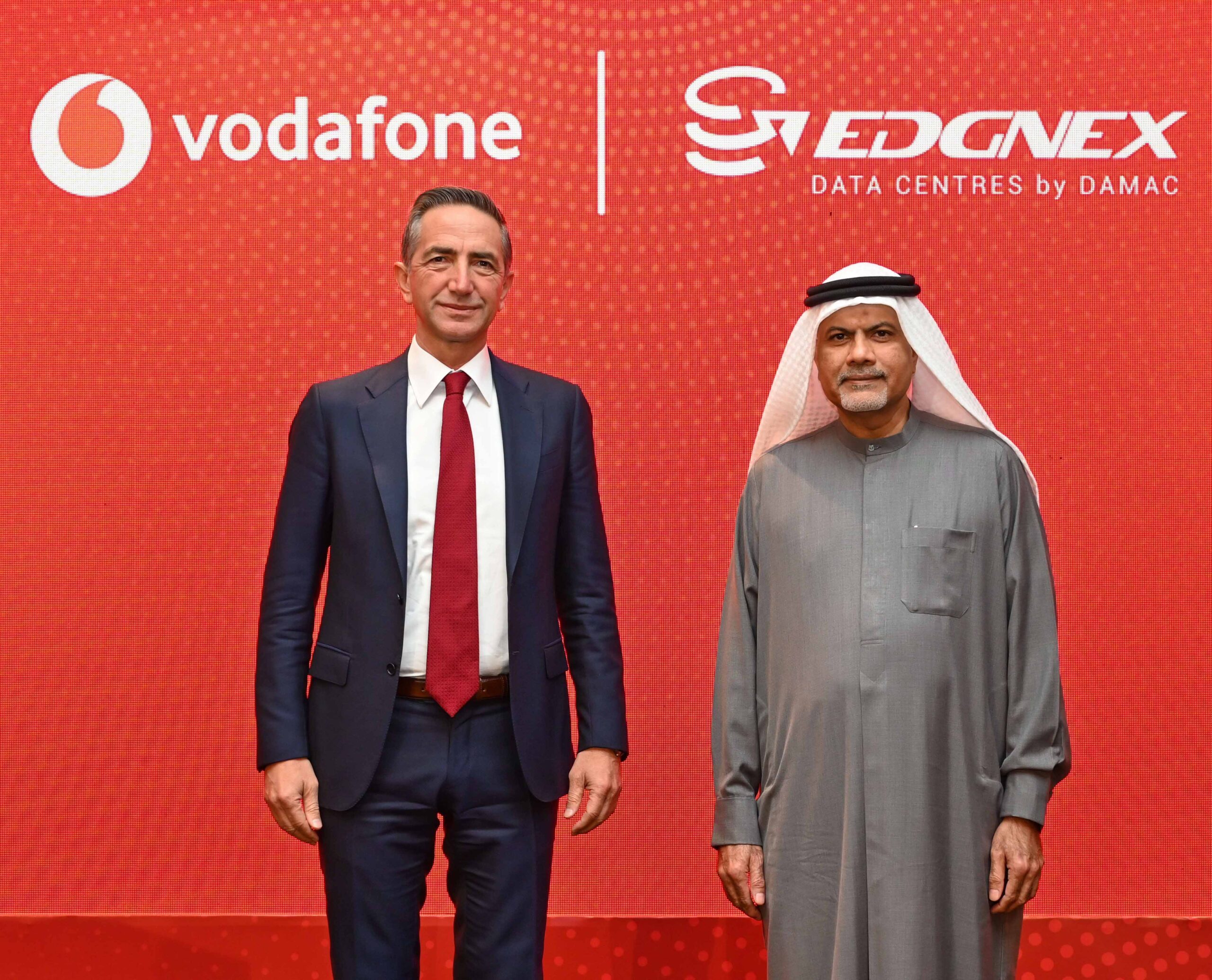 Vodafone Turkey CEO Engin Aksoy and Edgnex vice chairman Aqil Ali at the launch of a new data centre in Turkey