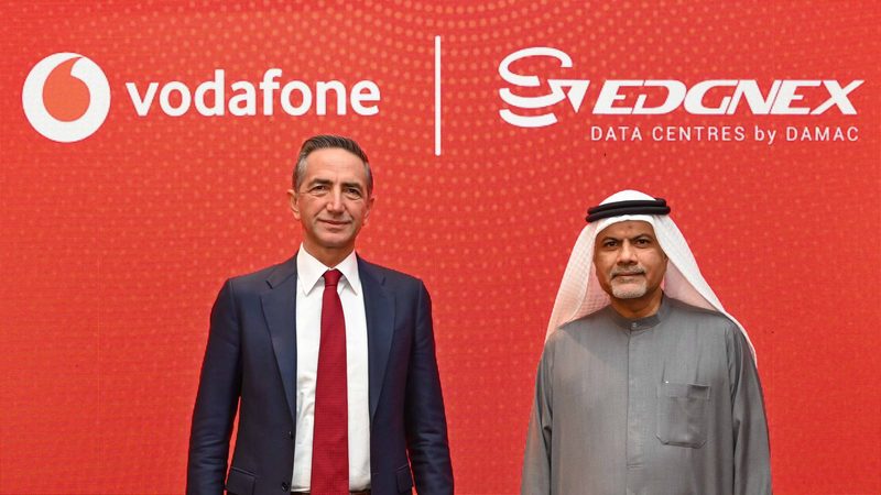 Vodafone Turkey CEO Engin Aksoy and Edgnex vice chairman Aqil Ali at the launch of a new data centre in Turkey