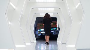 International investors Gulf markets woman walking at Dubai Financial Market