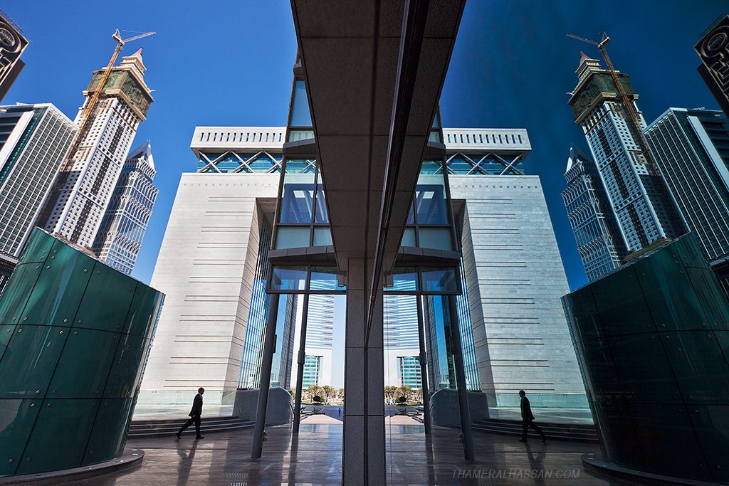 The DIFC is now home to 5,523 companies, up 26 percent year-on-year reflection DIFC building