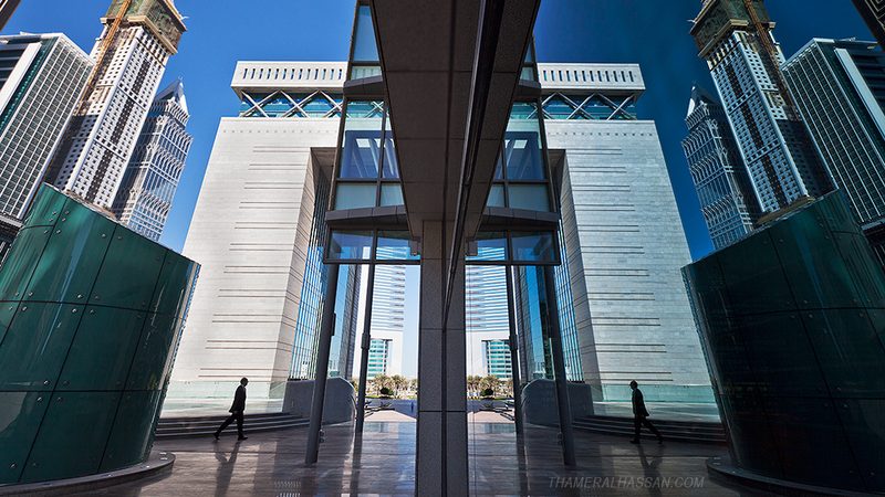 The DIFC is now home to 5,523 companies, up 26 percent year-on-year reflection DIFC building