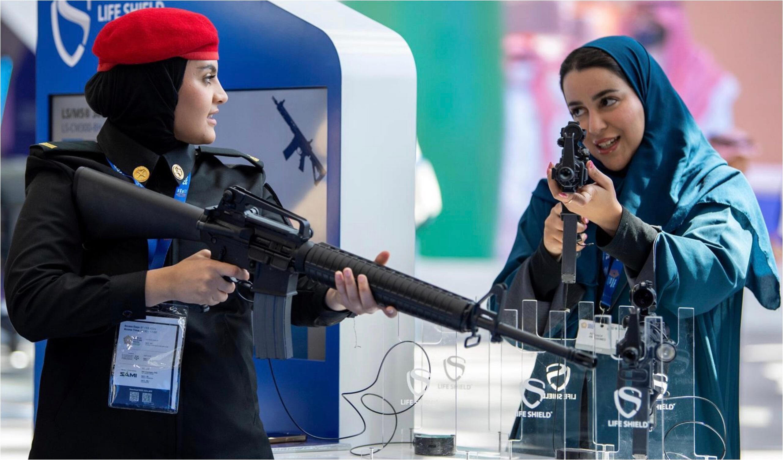 It wasn't all missiles, drones and bombs at the Second World Defense Show in Riyadh: small arms were also being demonstrated