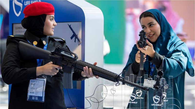 It wasn't all missiles, drones and bombs at the Second World Defense Show in Riyadh: small arms were also being demonstrated