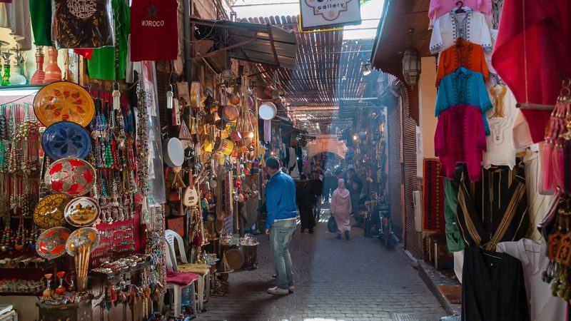 Unemployment increased from 15.8 percent to 16.8 percent in urban areas of Morocco marketplace Marrakesh Marrakech