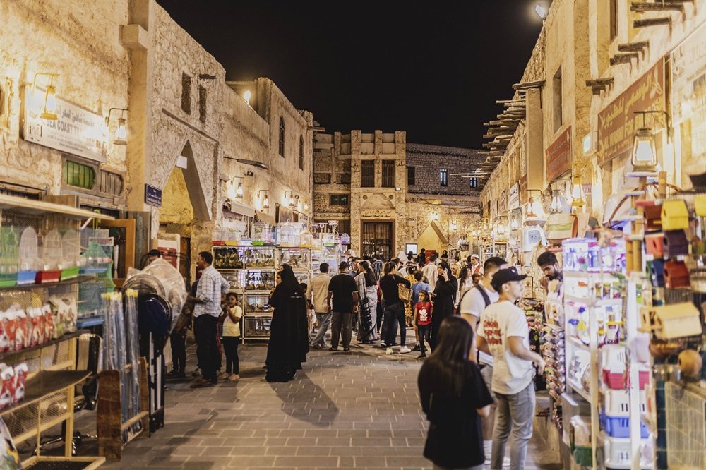 Souq Waqif in Doha. Qatar's total business activity increased at the fastest rate in three months in February