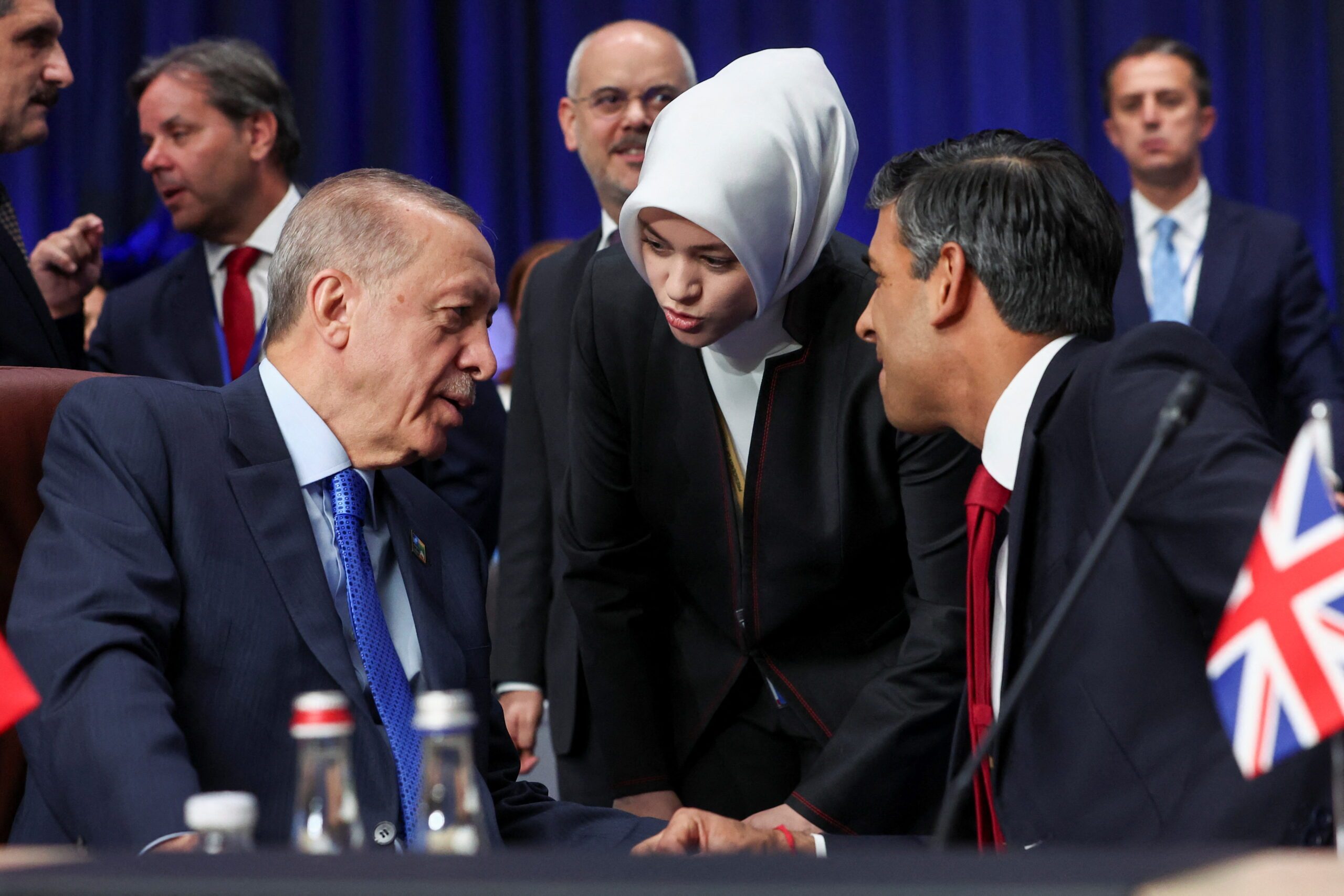 Turkish president Tayyip Erdogan and UK prime minister Rishi Sunak at a Nato summit in 2023. The UK is hoping to increase services exports to Turkey