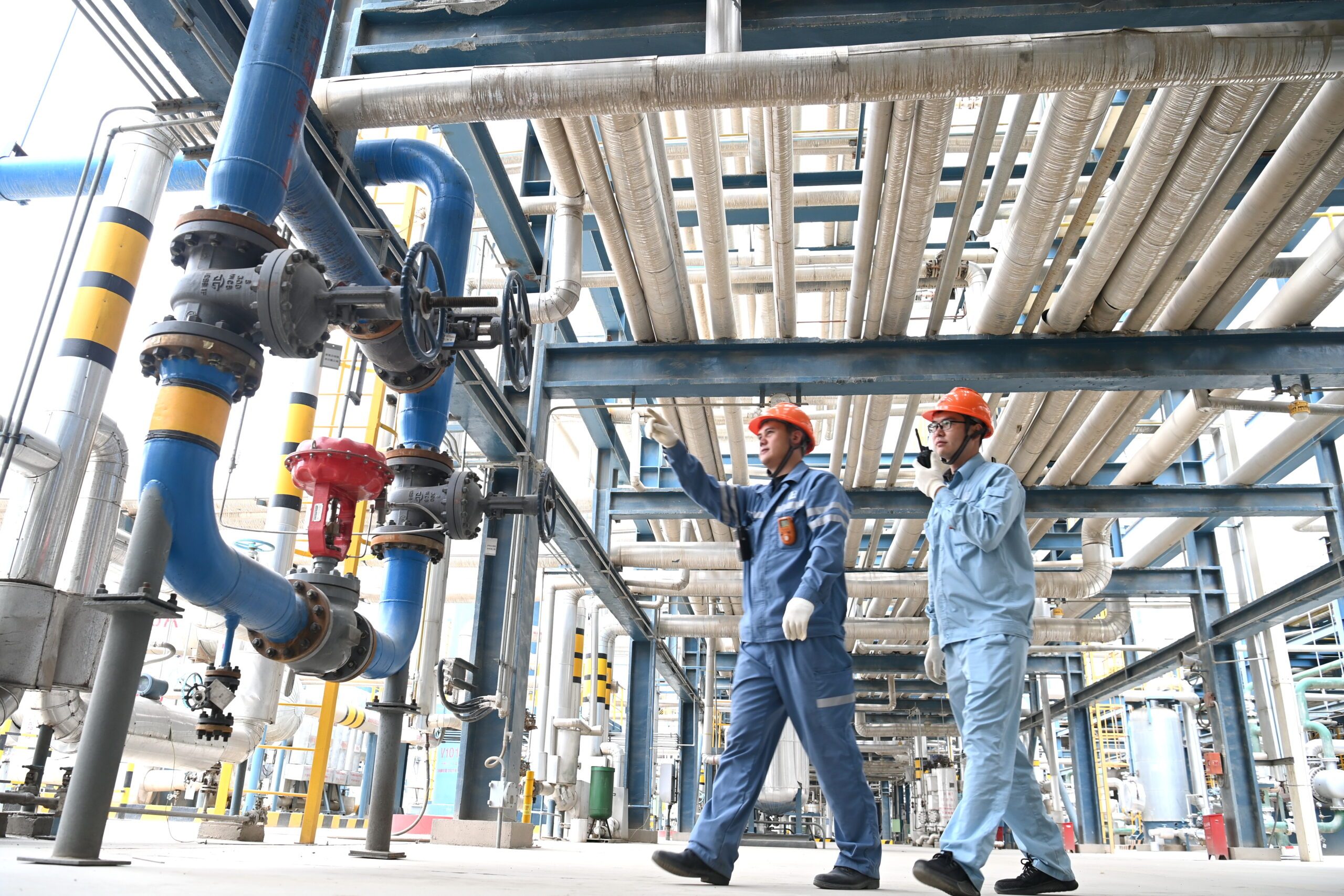 A green hydrogen plant in China. The Neom Green Hydrogen Company intends to produce 8 tonnes a day.