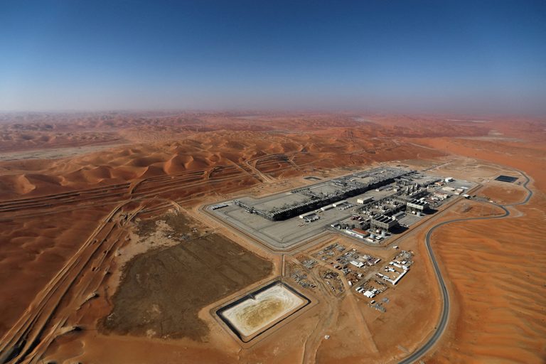 Aramco's oil field in the Empty Quarter. The state oil company plans to extract lithium from the brine used to flush oil wells