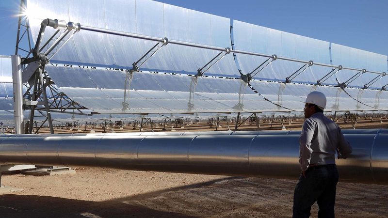 A solar installation in Morocco. The $20bn Xlinks Morocco-UK renewables project should be operational by 2030