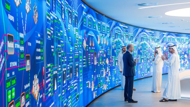 Adnoc's command centre in Abu Dhabi. The company is using AI to streamline routine maintainance activity