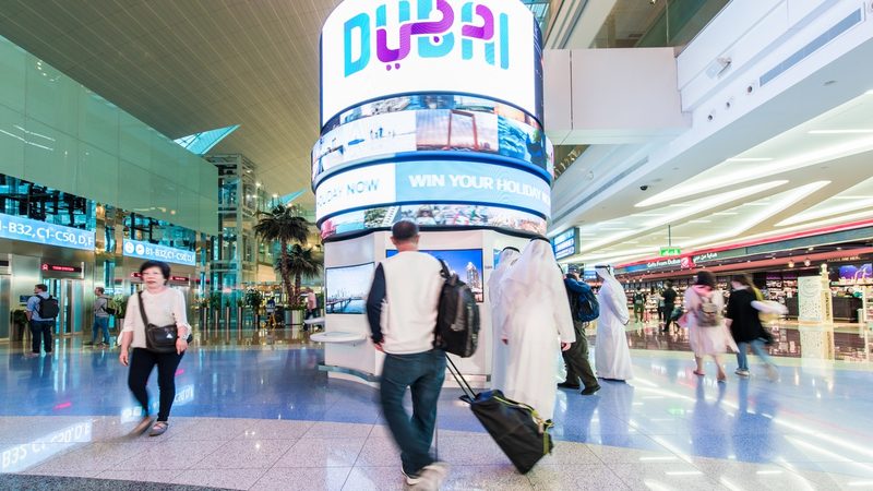 Aviation IT Shop, Shopping Mall, Person Dubai Airports already uses biometric technology and is preparing to launch a Smart Corridor to speed up boarding procedures airport aviation IT airports airlines investment