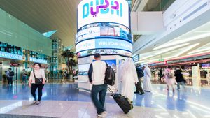 Aviation IT Shop, Shopping Mall, Person Dubai Airports already uses biometric technology and is preparing to launch a Smart Corridor to speed up boarding procedures airport aviation IT airports airlines investment