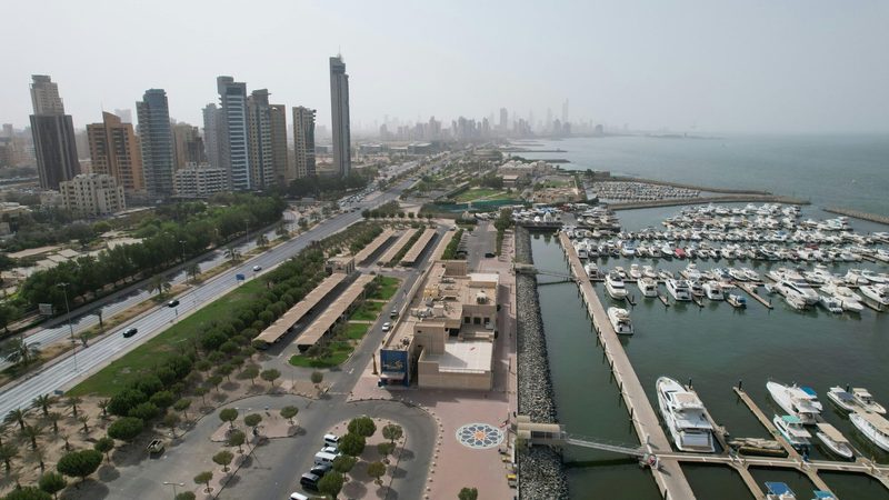 Kuwait real estate licence city aerial shot