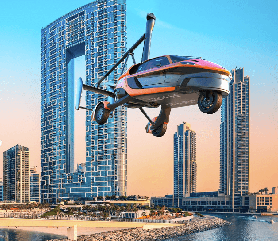 The PAL-V Liberty flying car has a flight range of 500 km and a maximum airspeed of 180 km per hour