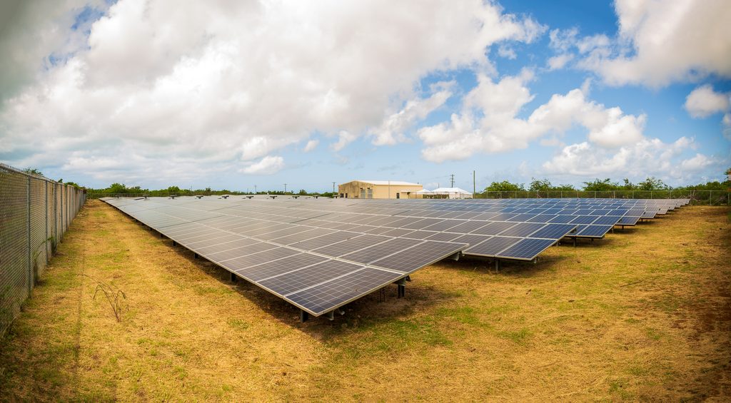 Masdar's hurricane-resistant solar power plant on the island of Barbuda
