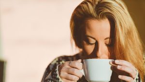 coffee drinking woman Agthia UAE Egypt