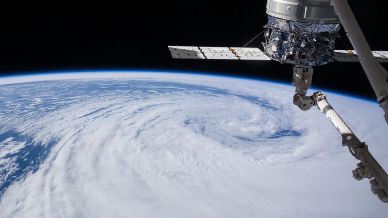 This photo taken from the International Space Station shows the 'blue halo' of the Earth's stratosphere