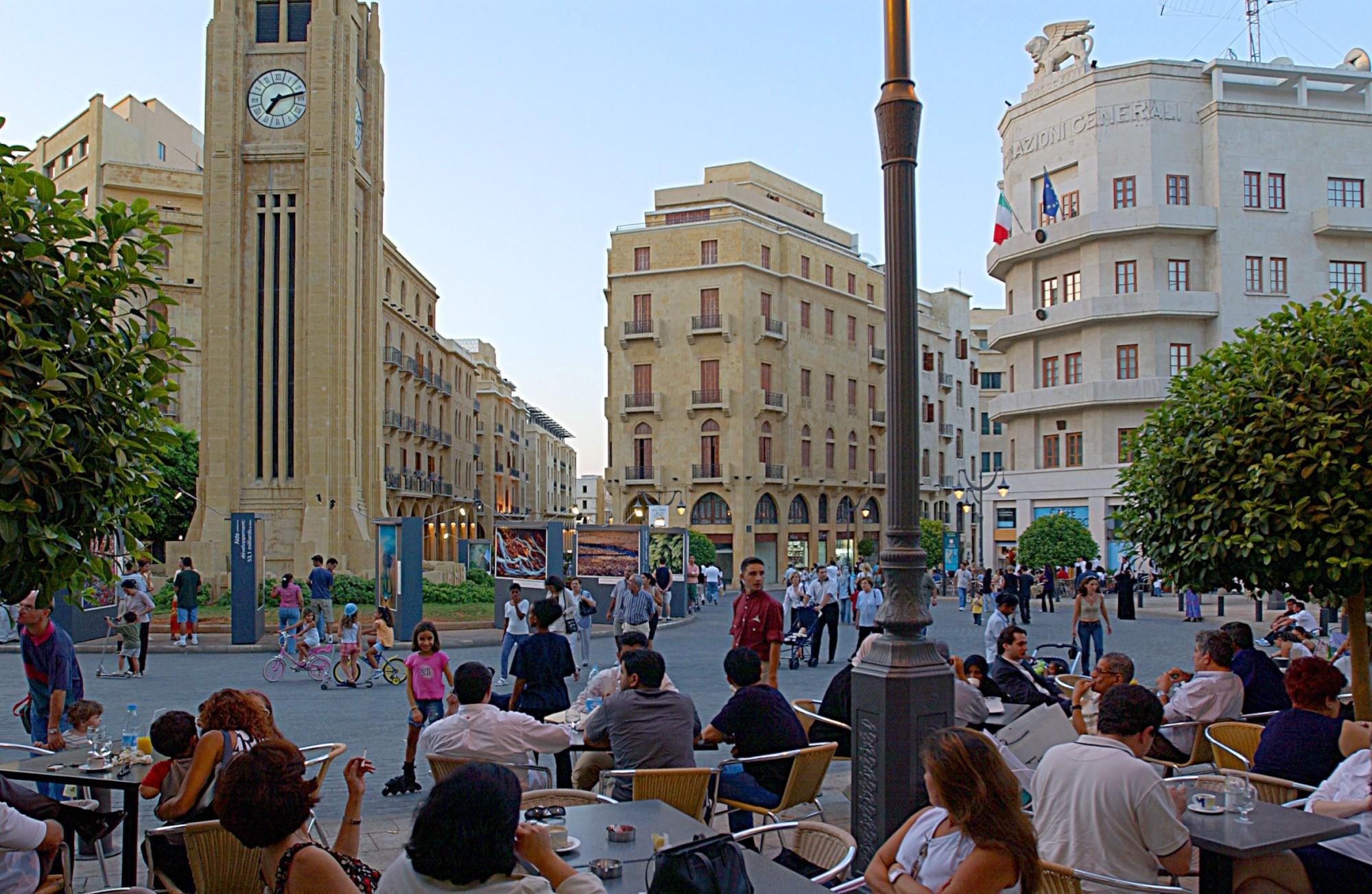 Nejmeh Square in Beirut. Visitor numbers to Lebanon for the first 10 months of 2023 were up 21% on the previous year