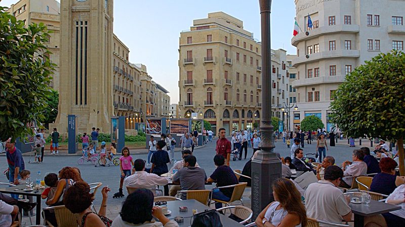 Nejmeh Square in Beirut. Visitor numbers to Lebanon for the first 10 months of 2023 were up 21% on the previous year