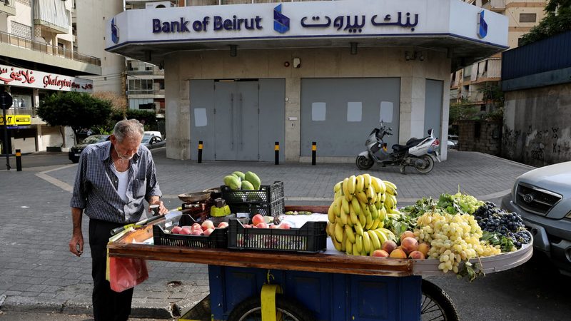 A closed Bank of Beirut branch in Beirut, Lebanon. Some private banks could be forced into liquidation by the government's debt plan