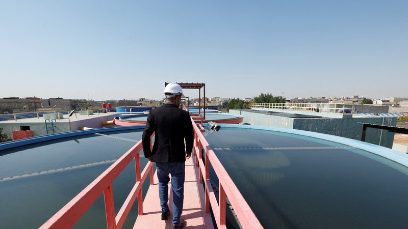 An engineer at the Najaf water treatment plant in Iraq. The Middle East needs to invest more in water treatment and not just desalination