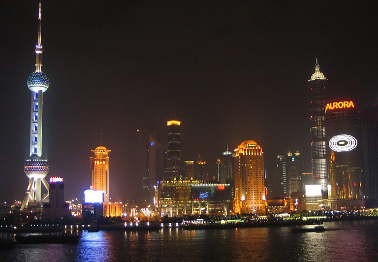 Pudong skyline in May 2004, the year that Frank Kane first visited Shanghai