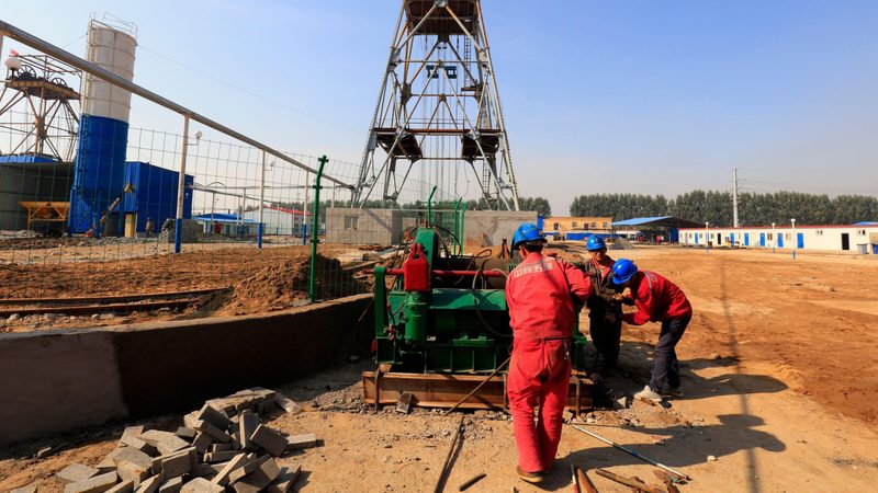 Workers at an iron ore mine in China's Hebei province. China and the US lead the world as consumers of strategically important minerals, and are also significant producers