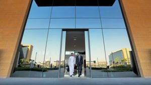 Entry gate to Emaar EC's building in King Abdullah Economic City