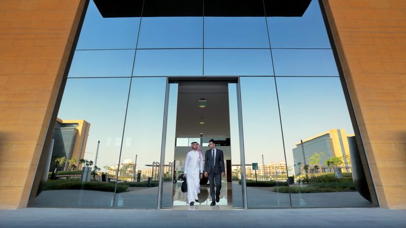 Entry gate to Emaar EC's building in King Abdullah Economic City